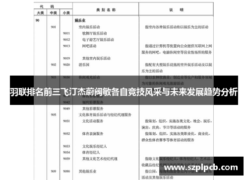 羽联排名前三飞汀杰蔚阀敏各自竞技风采与未来发展趋势分析