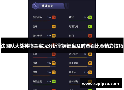 法国队大战英格兰实况分析掌握键盘及时查看比赛精彩技巧